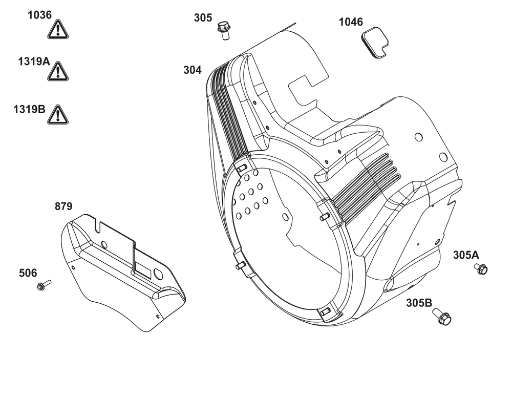 Blower Housing Group Diagram and Parts List for 386447-0425-G1 200000 - 399999 Briggs and Stratton Engine